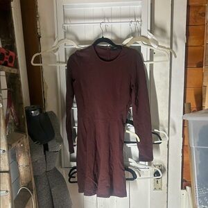 Theory Deep Burgundy Long Sleeve Dress